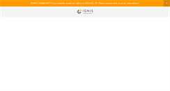 Desktop Screenshot of igniscommunity.org